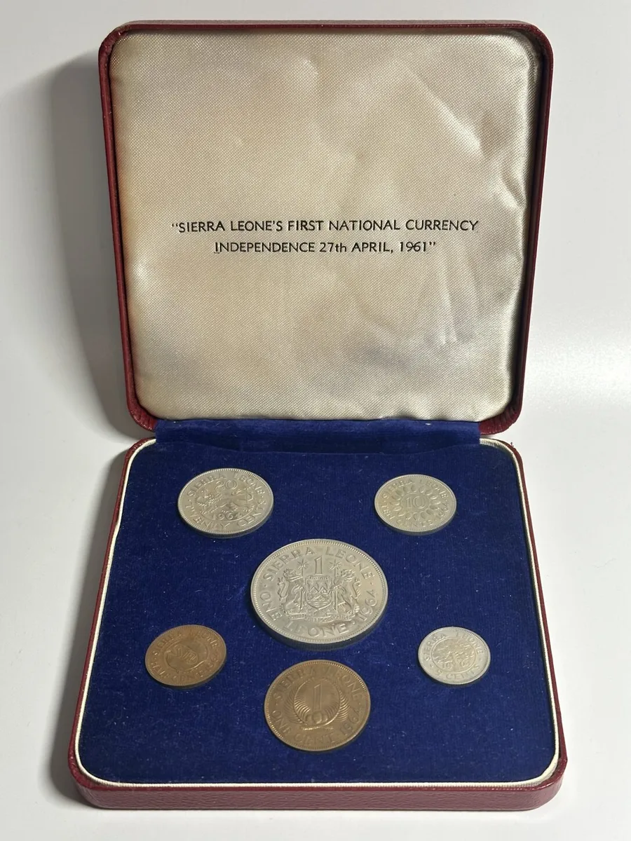 1964 SIERRA LEONE Proof Set 1964 FIRST NATIONAL CURRENCY Proof