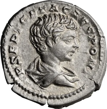 Geta as Caesar. Denarius