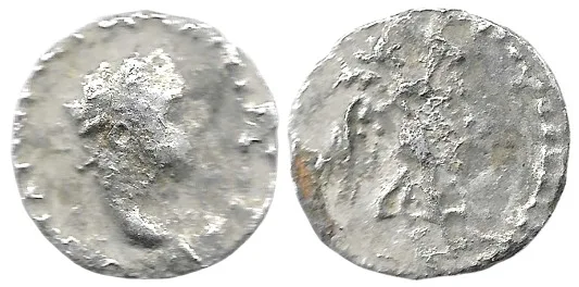 Hadrian 117-138 AD, AR14 Hemidrachm. Caesarea, Cappadocia. Nike