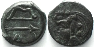 300-250 CIMMERIAN BOSPOROS. Pantikapaion, AE 20mm 300-250 BC, Pan / bow, arrow AU!