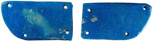 Egyptian Pair of Egyptian Deep Blue Faience Scarab Wings