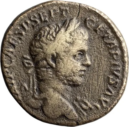 Geta as Augustus. Sestertius
