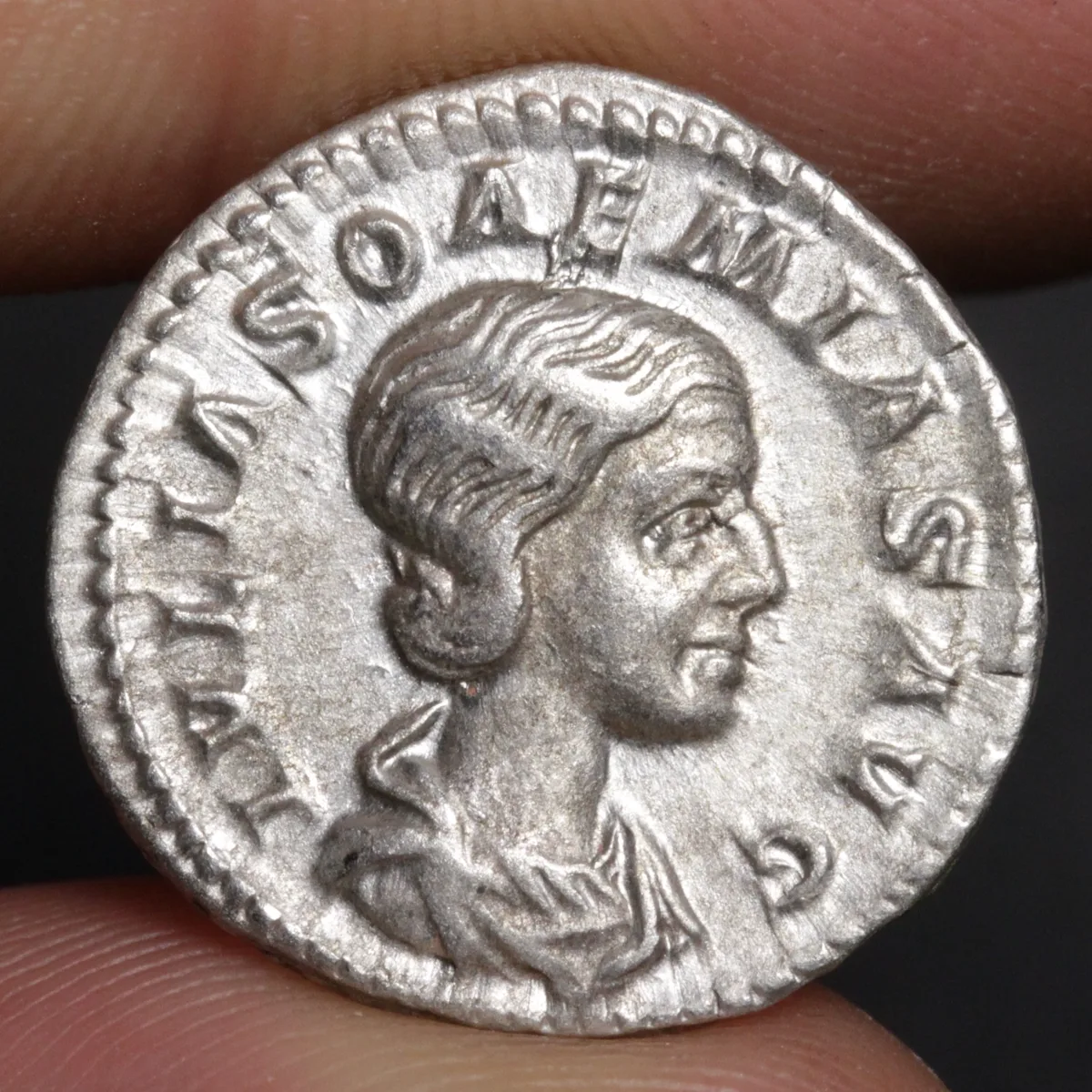 Julia Soaemias Denarius 218AD Ancient Roman Empire Silver Coin - VENVS CAELESTIS