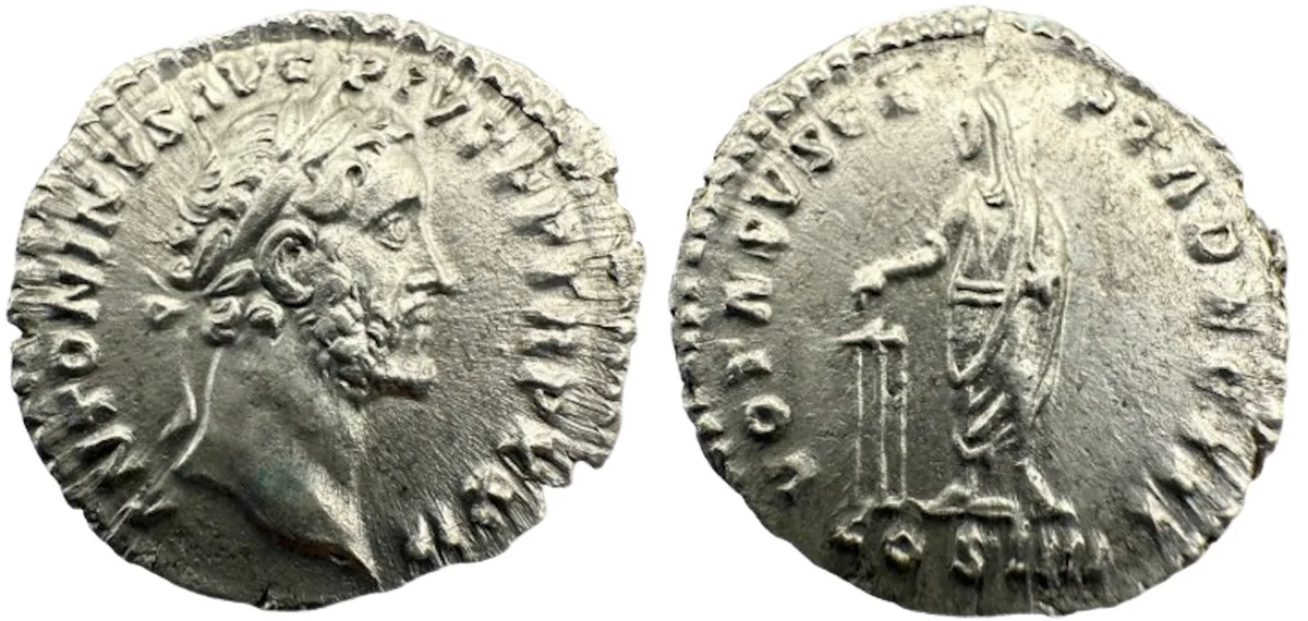 Antoninus Pius Denarius- Lustrous
