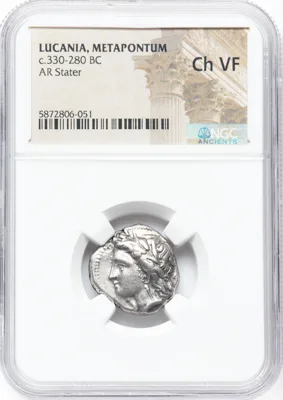 LUCANIA. Metapontum. Ca. 330-280 BC. NGC Certified.