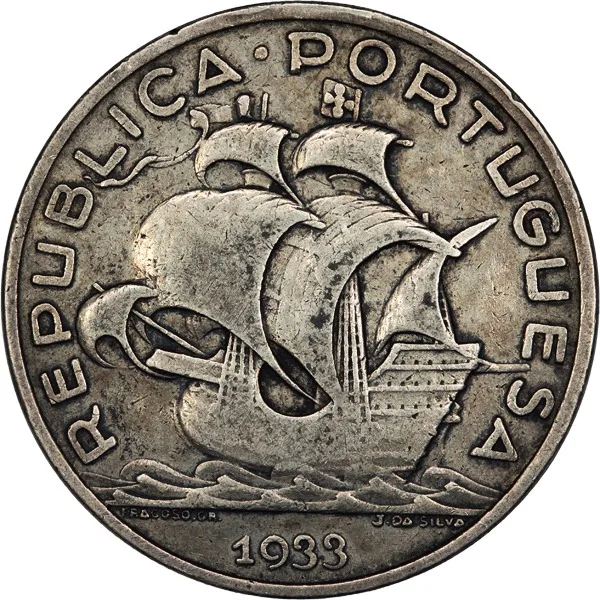 Portugal, 1933, B, 10 Escudos, VF