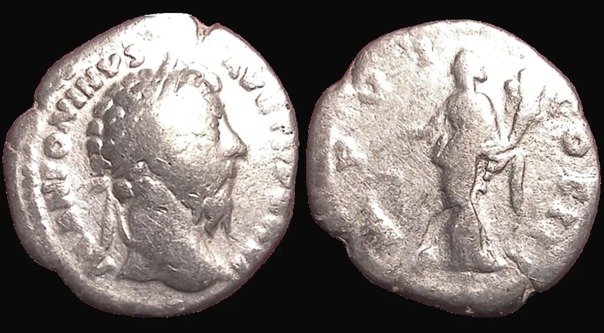 MARCUS AURELIUS, as Augustus 139-180 AD (Struck 173 AD) AR 18mm, 2.5gm Denarius. Rome