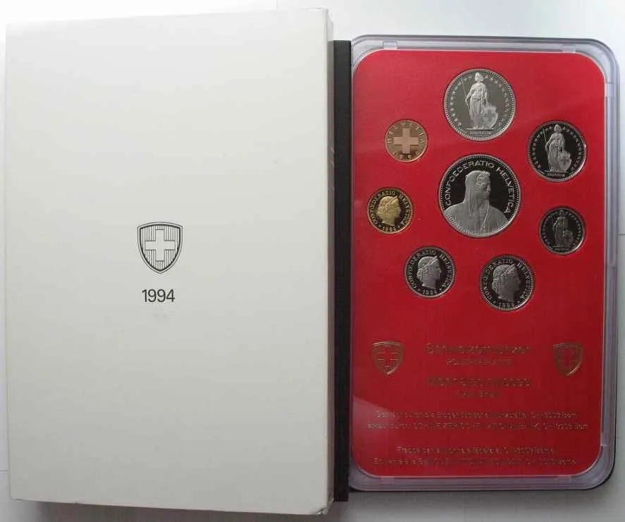 15 1994 SWITZERLAND 1994 PROOF SET Proof