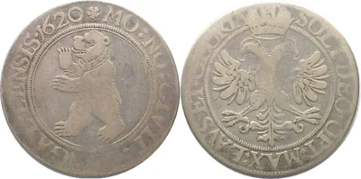 1620 Swiss Cantons SAINT GALL, City. 1/2 Thaler 1620 silver aVF RARE! VF-
