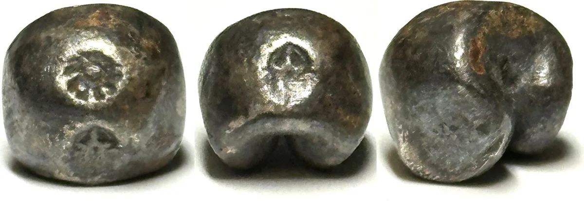 1824-1851 THAILAND 1 Baht, RAMA III (1824-1851), Prasat, Pot Duang Bullet Coin, silver, VF
