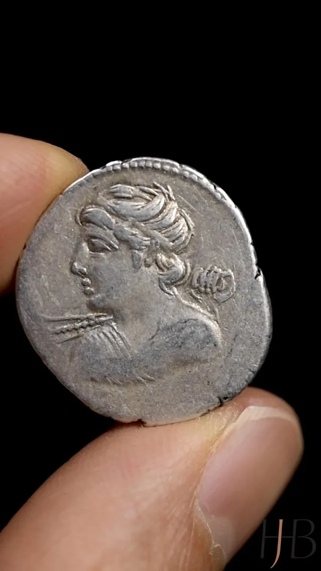 C. Licinius L.f. Macer. Denarius