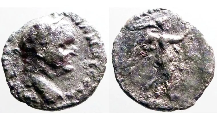 Vespasian (69-79AD) 13.3mm 1.00g Cappadocia, Caesarea-Eusebia. AR Hemidrachm