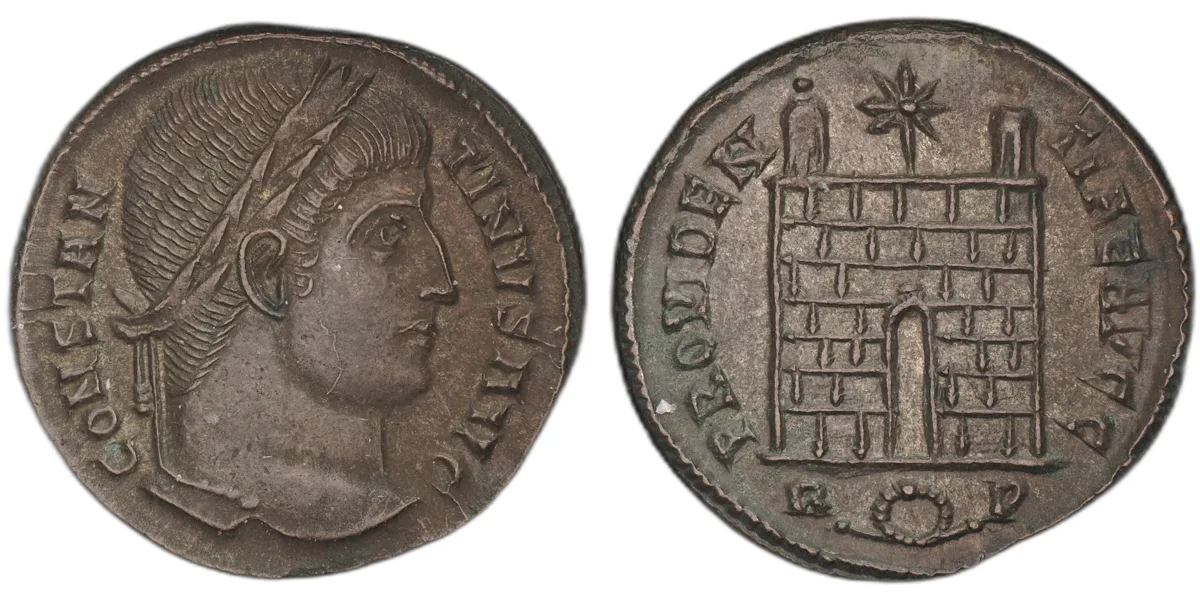 Constantine I “the Great”, AD 307–337. AE3 or billon nummus