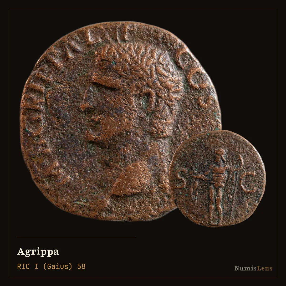Agrippa - As under Caligula, Neptune & Trident, Rome
