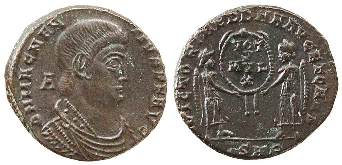 Magnentius Æ Nummus. Arelate, AD 351-353.