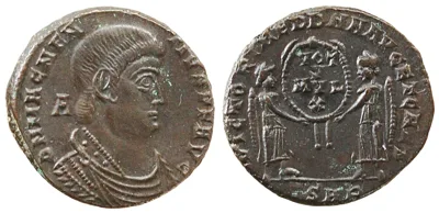 Magnentius Æ Nummus. Arelate, AD 351-353.