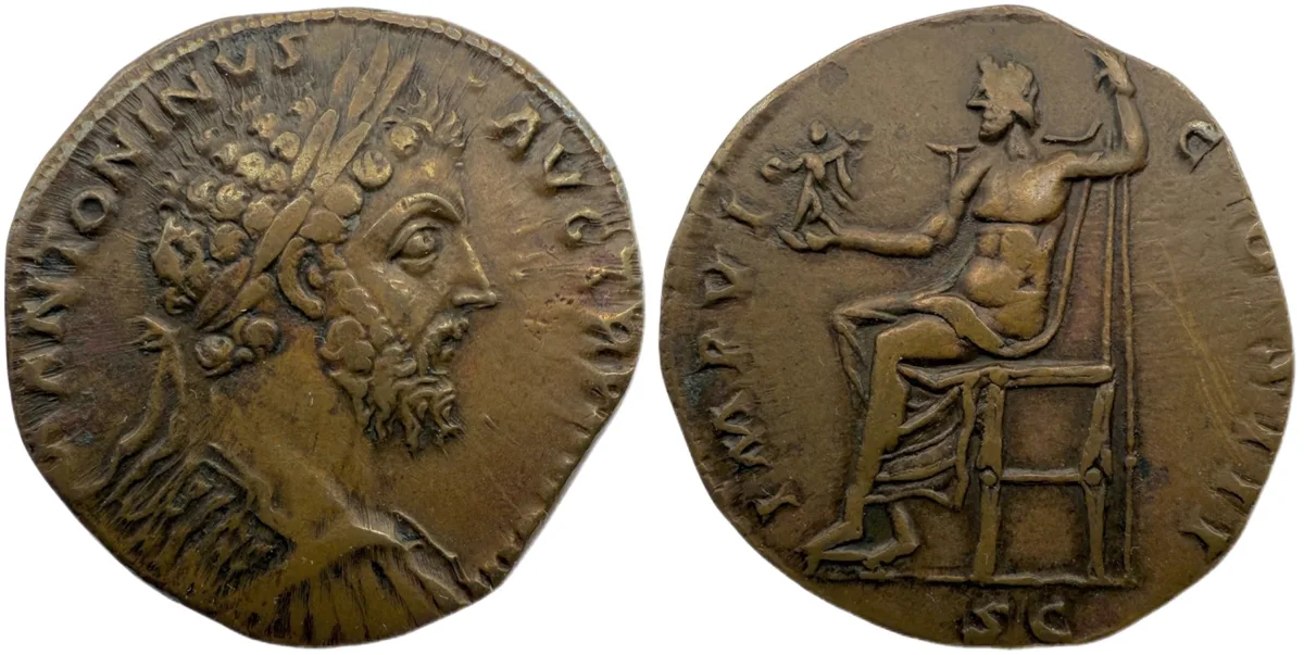 Marcus Aurelius Sestertius - Expressive Portrait