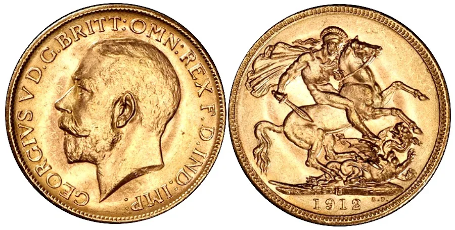 1912 M Australia King George V, Sovereign in superb UNC lustrous