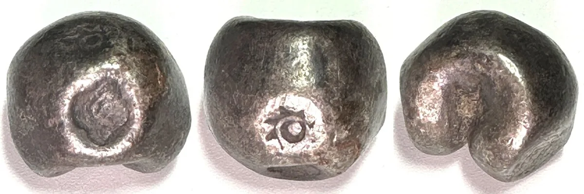 1782-1809 THAILAND 1 Baht, RAMA I (1782-1809), Unalom, Pot Duang Bullet Coin, silver, aVF VF-