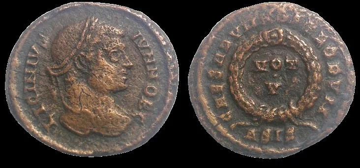 Licinius II as Caesar 317-324 AD (Struck 320 AD) AE 19.2mm 3.54gm follis
