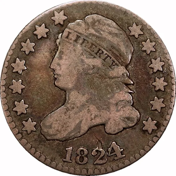 Capped Bust 10¢, , 10¢, VG-8