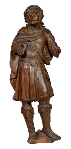 European Very Large Oak Figure from a Christian Processional Scene