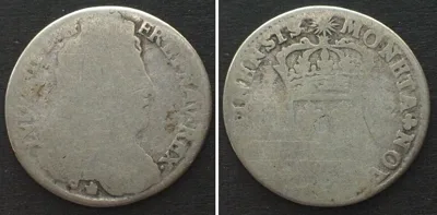 1712 FRANCE. 10 Sols - 1/8 Ecu 1712 BB Strasbourg LOUIS XIV silver RARE! G