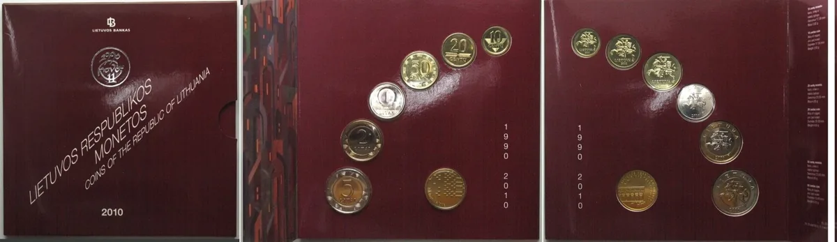 2010 LITHUANIA 2010 BU Mint Set, SCARCE! BU