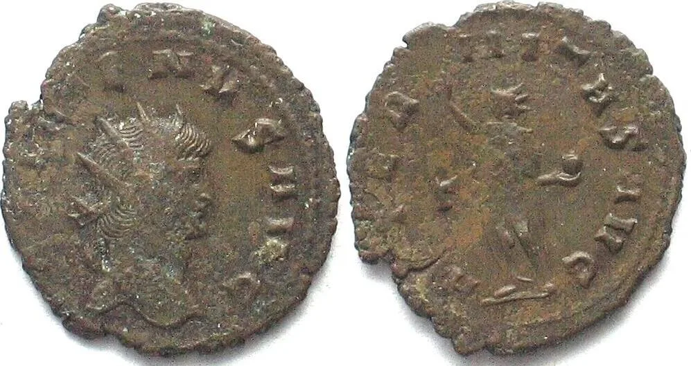 265-267 GALLIENUS (253-268 AD). AE Antoninianus, 265-267, Rome mint, AETERNITAS AVG aXF