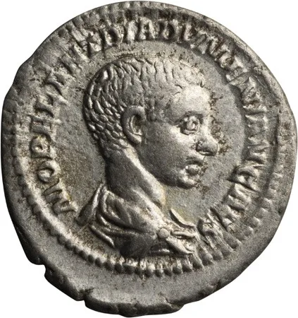 Diadumenian as Caesar. Denarius