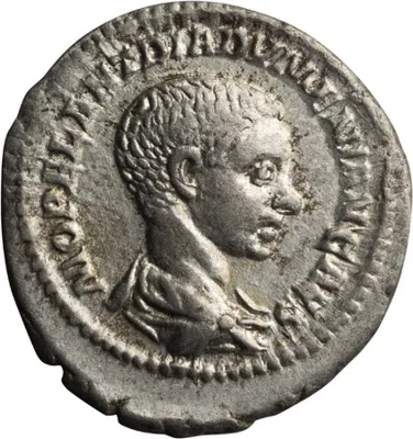 Diadumenian as Caesar. Denarius