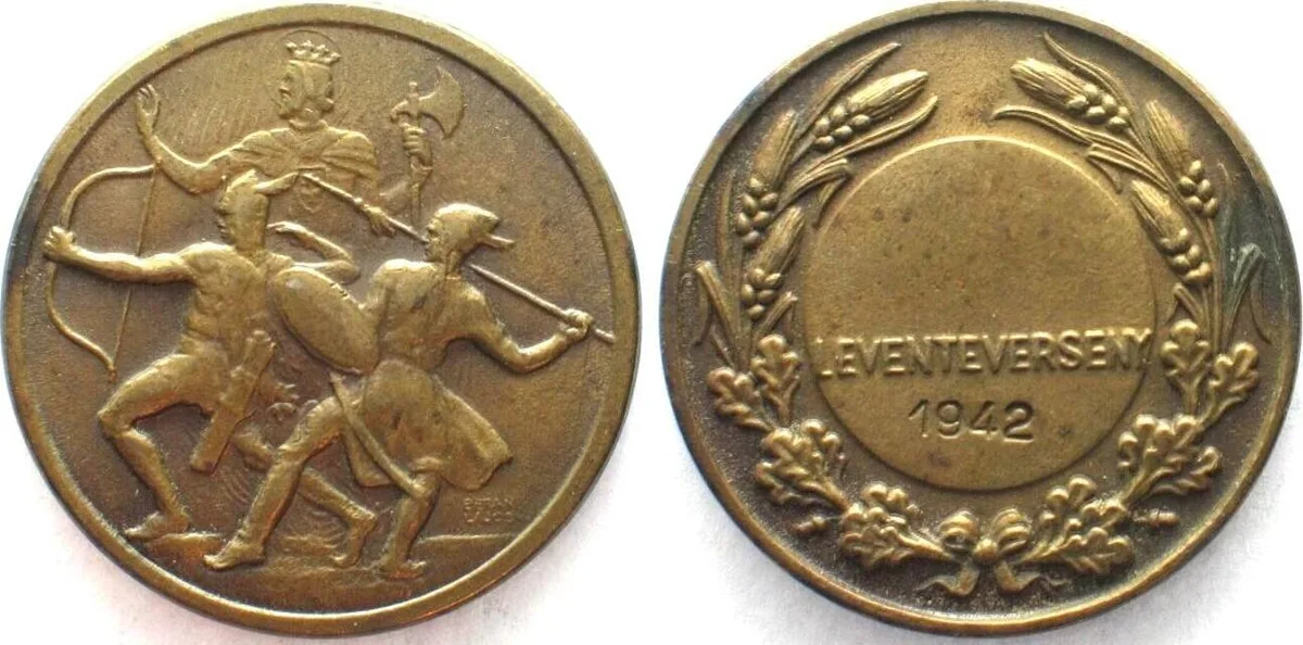 1942 HUNGARY Commenmorative medal 1942 bronze 32mm EF