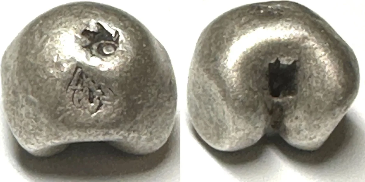 1782-1809 THAILAND 1 Baht, RAMA I (1782-1809), Unalom, Pot Duang Bullet Coin, silver, VF