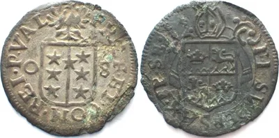 1708 Swiss VALAIS Sitten. Batzen 1708 FRANZ JOSEPH SUPERSAXO billon XF! EF