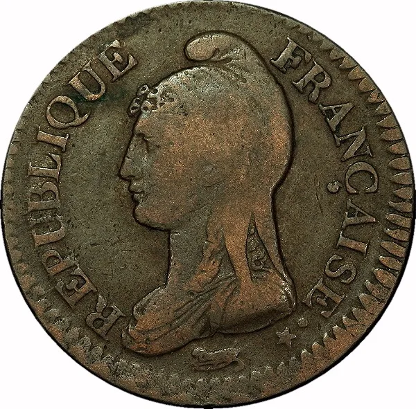 France, L'AN 5, A, Un Decime, F/VF