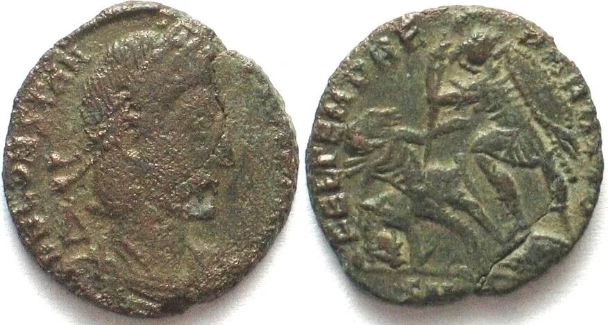 324-361 CONSTANTIUS II (324-361 AD). AE Maiorina, Heraclea mint, FEL TEMP REPARATIO VF+