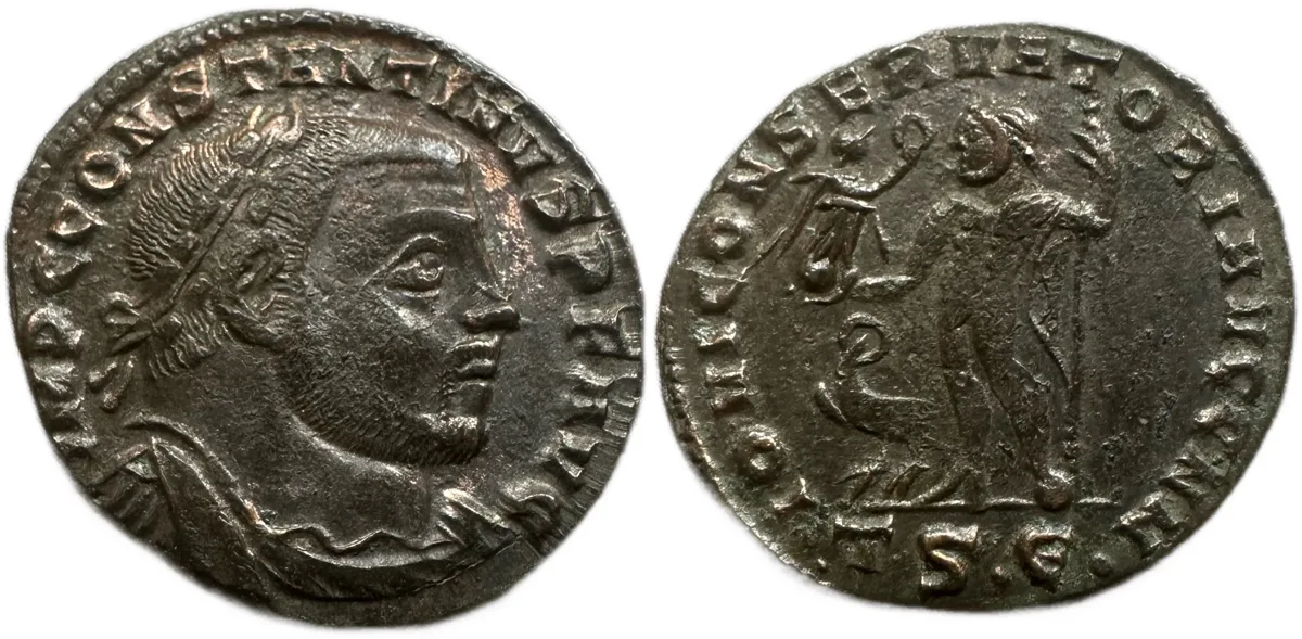 Constantine, AD 312-3. AE Follis, Thessalonica