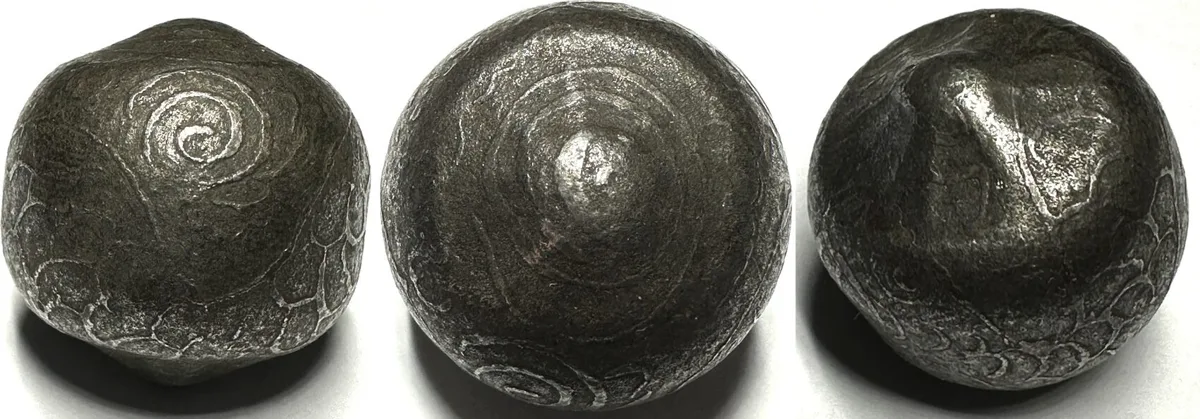 1700 NORTH BORNEO SULTANATE. Iron Bullet Money about 1700, large denomination RARE! VF