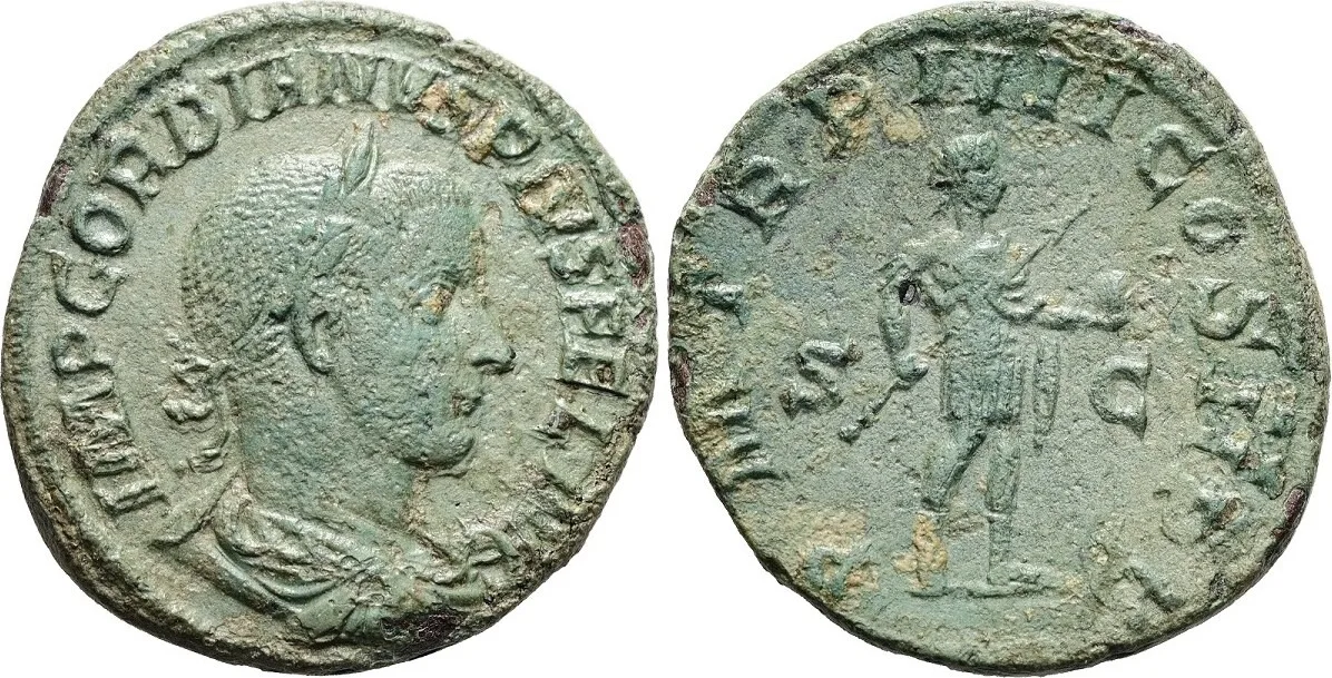 Gordian III Æ Sestertius. Rome, AD 241-243.