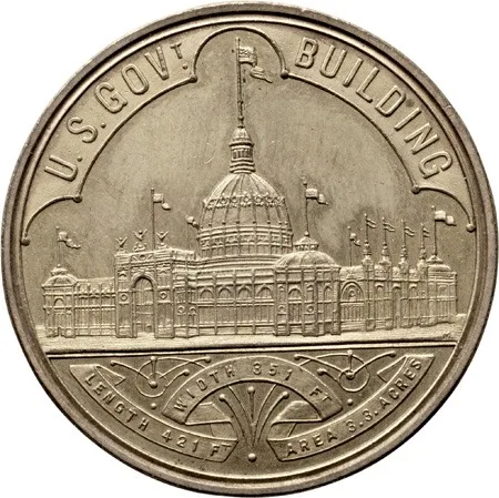 Exonumia, 1893, Medal, MS64 , Prooflike