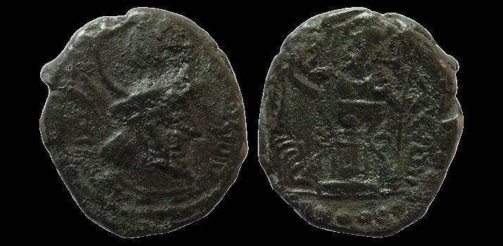 KUSHANO-SASANIAN, Peroz II, Kushanshah. AD-325-330. Æ 14mm 2.32gm Drachm). Choice
