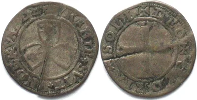 1540-1550 Swiss URI, SCHWYZ & UNTERWALDEN 1/2 Batzen ND(16th cent.) billon VF