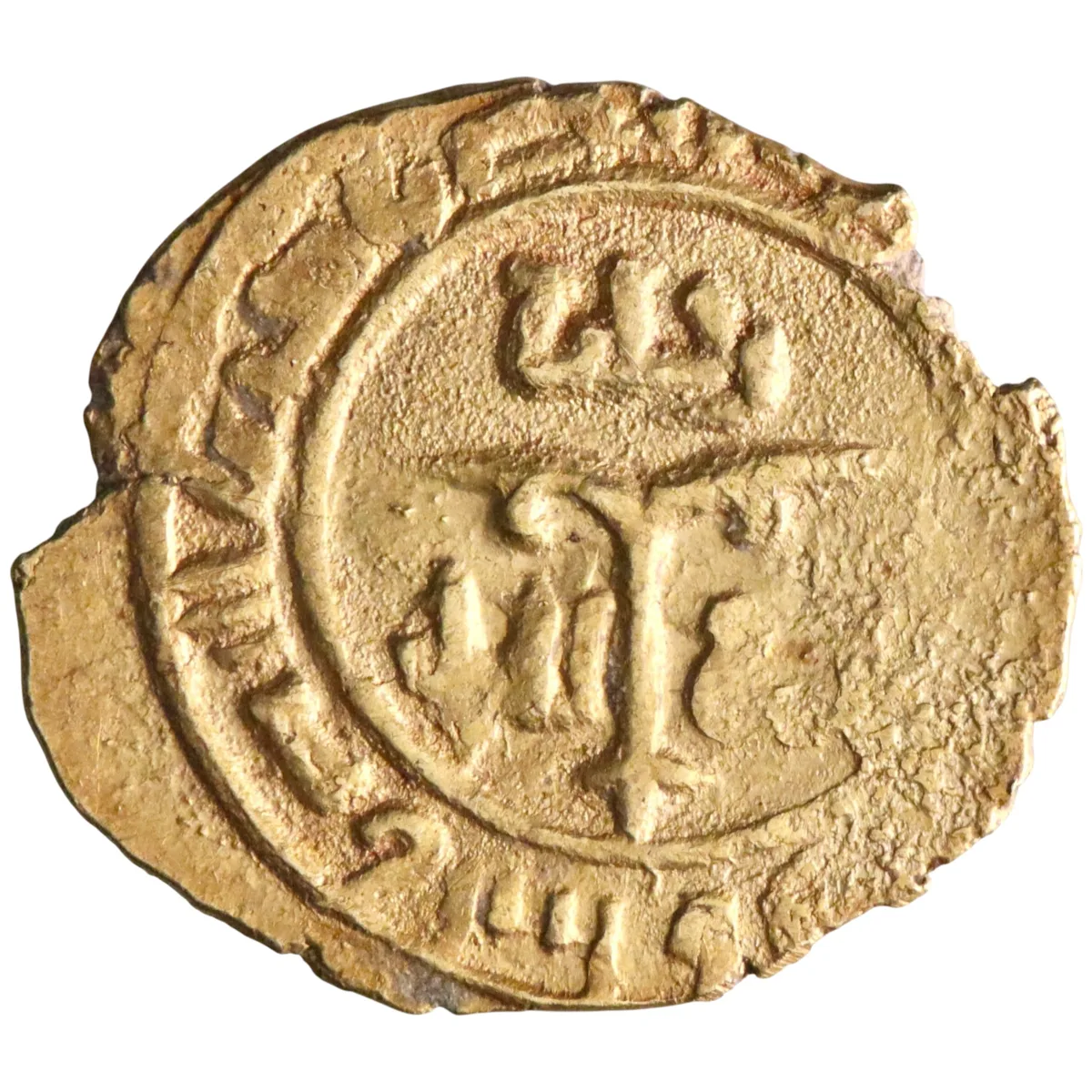 Sicily: Roger II (1105-1154), gold tari (0.96g), Siqiliya (Sicily), 1105-1154 CE. Ornamental floral design. Arabic legends / First half of kalima.