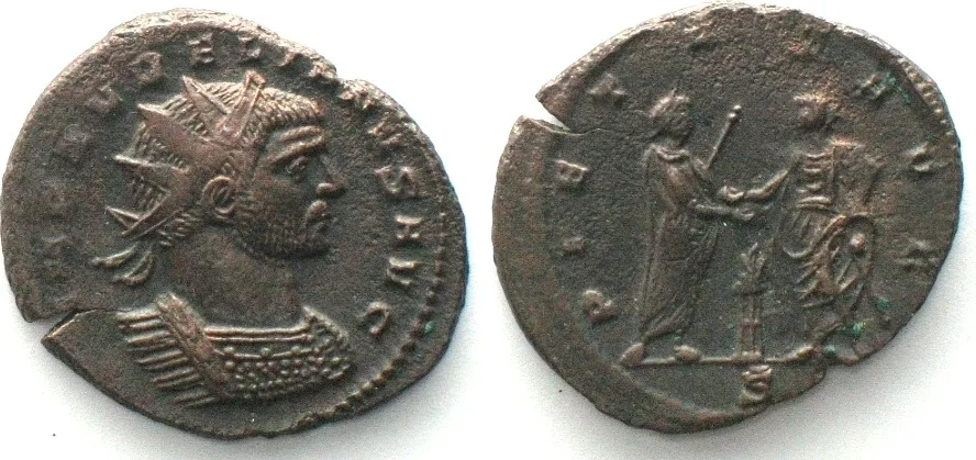 274-275 AURELIAN (270-275 AD). AE Antoninianus, PIETAS AVG, Milan mint, AU!