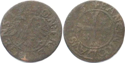 1625 Swiss Cantons FRIBOURG Kreuzer 1625 billon SCARCE DATE! VF