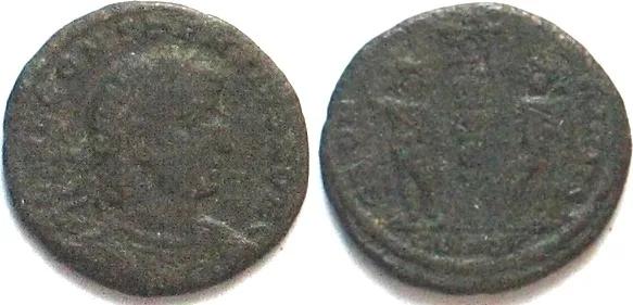 330-335 CONSTANTIUS II (324-361 AD). AE Follis, 333-335, Constantinople mint VF