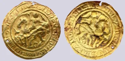 Mongol conquest of Central Asia. 13th cent. AD. AV bracteate (0.51g)