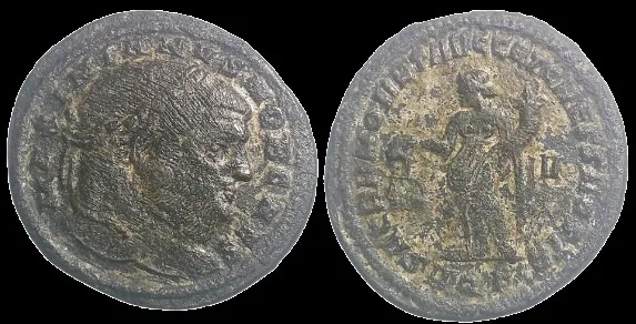 Maximinus II as Caesar 305-308 (Struck 305-306 AD) AE 27.3mm 9.10gm follis, Rome. EF Nicely Centered