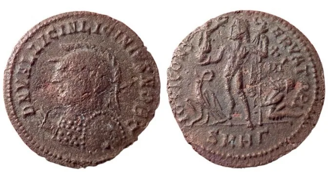 Roman LICINIUS II CAESAR 321-324 AD, Heraclea mint. AE, Scarce