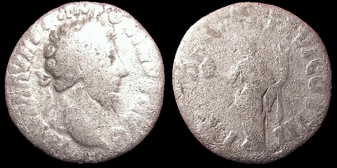 MARCUS AURELIUS, 139-180 AD, AR 17mm, 2.0gm Denarius.